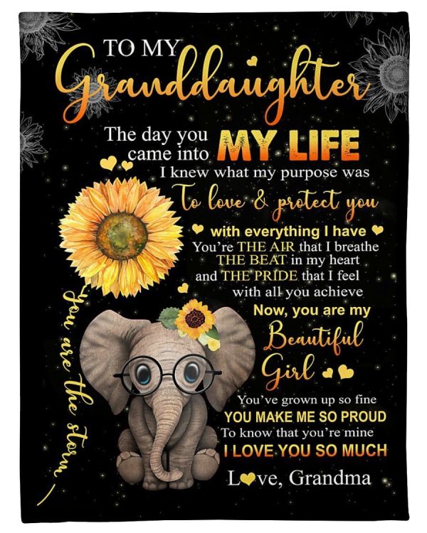 Lovely Message From Grandma For Granddaughters Blanket