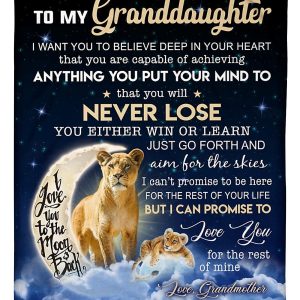 Lovely Message From Grandmother For Granddaughters Blanket