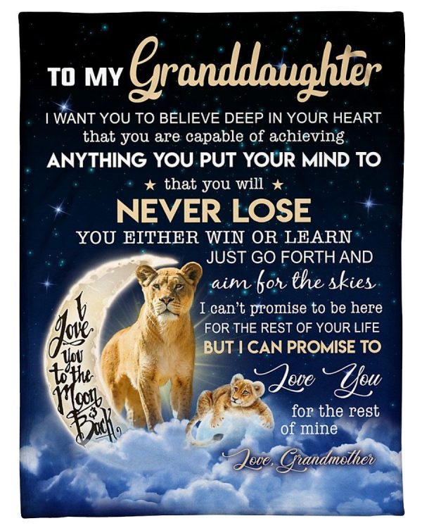 Lovely Message From Grandmother For Granddaughters Blanket