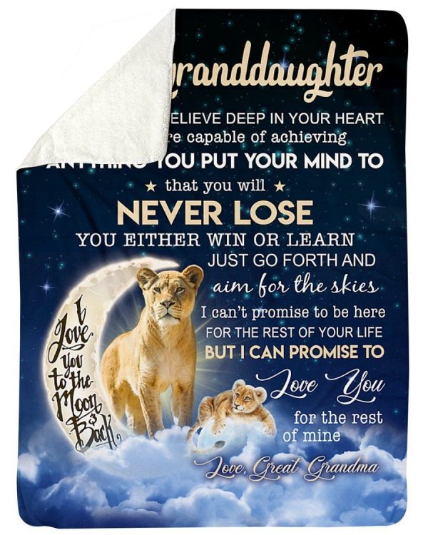 Lovely Message From Great Grandma For Great Granddaughters Blanket