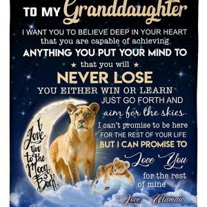 Lovely Message From Mamaw For Granddaughters Blanket