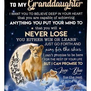 Lovely Message From Nan Gifts For Granddaughters Blanket