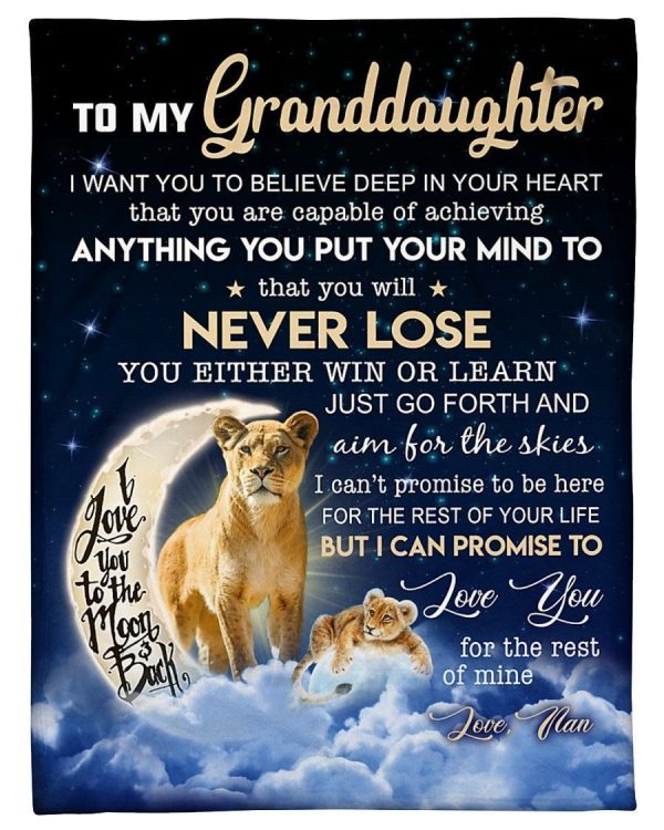 Lovely Message From Nan Gifts For Granddaughters Blanket