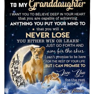 Lovely Message From Nannie Gifts For Granddaughters Blanket