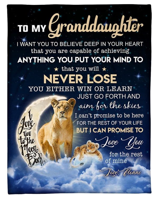 Lovely Message From Nonni For Granddaughters Blanket