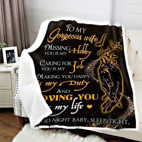 Loving You Is My Life Gift For Gorgeous Wife Blanket