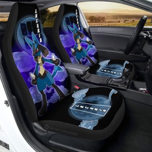 Lucario Car Seat Covers Custom Anime Car Accessories For Anime Fans