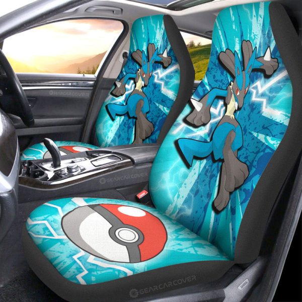 Lucario Car Seat Covers Custom Car Accessories For Fans