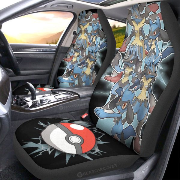 Lucario Car Seat Covers Custom Car Accessories For Fans