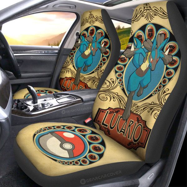 Lucario Car Seat Covers Custom Car Interior Accessories