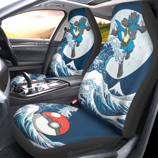 Lucario Car Seat Covers Custom Pokemon Car Accessories