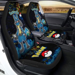 Lucario Car Seat Covers Custom Tie Dye Style Car Accessories