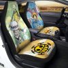 Luffy And Law Car Seat Covers Custom Map Car Accessories For Fans