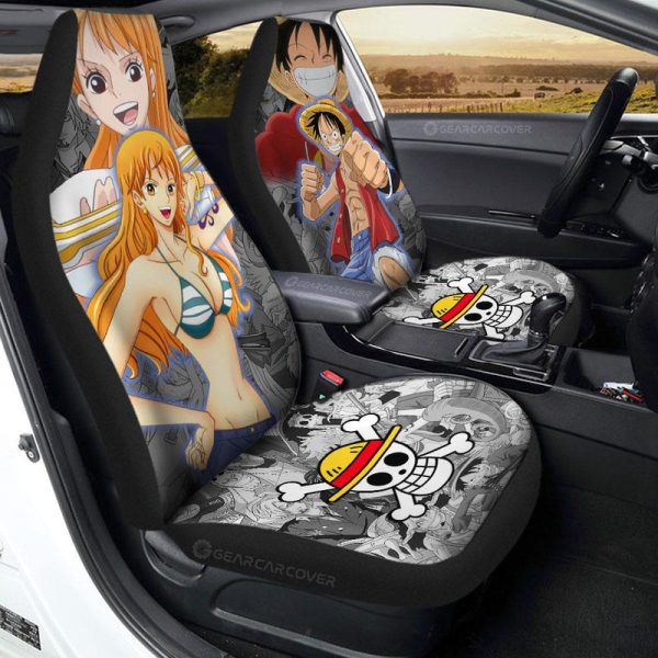 Luffy And Nami Car Seat Covers Custom Car Accessories