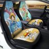 Luffy And Nami Car Seat Covers Custom Map Car Accessories For Fans