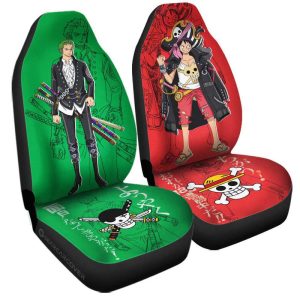 Luffy And Zoro Film Red Car Seat Covers Custom Car Accessories