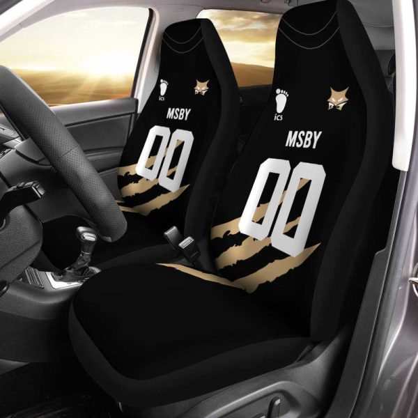 MSBY Black Jackal Car Seat Covers Personalized Haikyuu Anime Car Accessories