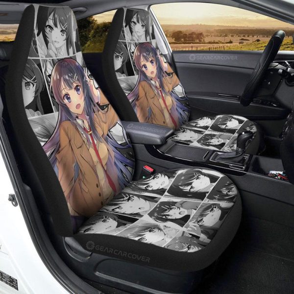 Mai Sakurajima Car Seat Covers Custom Bunny Girl Senpai Car Accessories