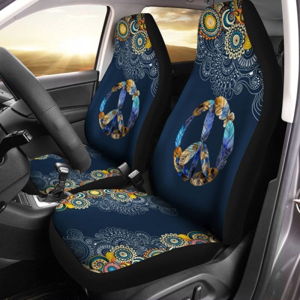 Mandala Hippie Peace Car Seat Covers Custom Car Accessories