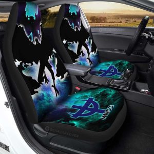 Marco Car Seat Covers Custom One Piece Anime Silhouette Style