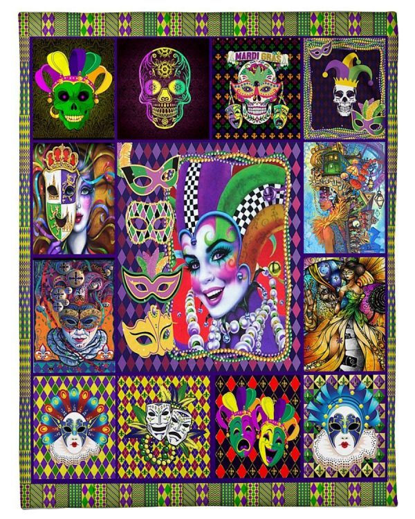 Mardi Gras Blanket