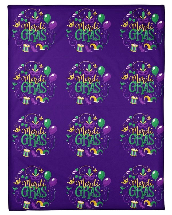 Mardi Gras Carnival Let’s Party Blanket