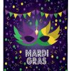 Mardi Gras Carnival Masks Blanket