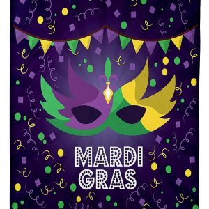 Mardi Gras Carnival Masks Blanket