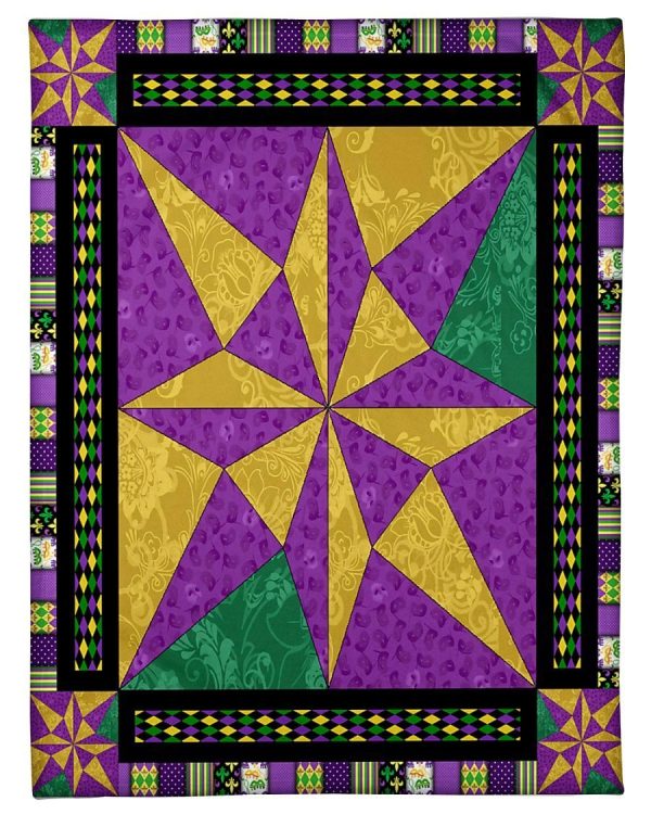 Mardi Gras Carnival Star Blanket