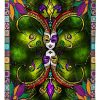 Mardi Gras Carnival Two Masks Blanket