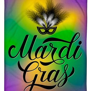 Mardi Gras Colorful Blanket