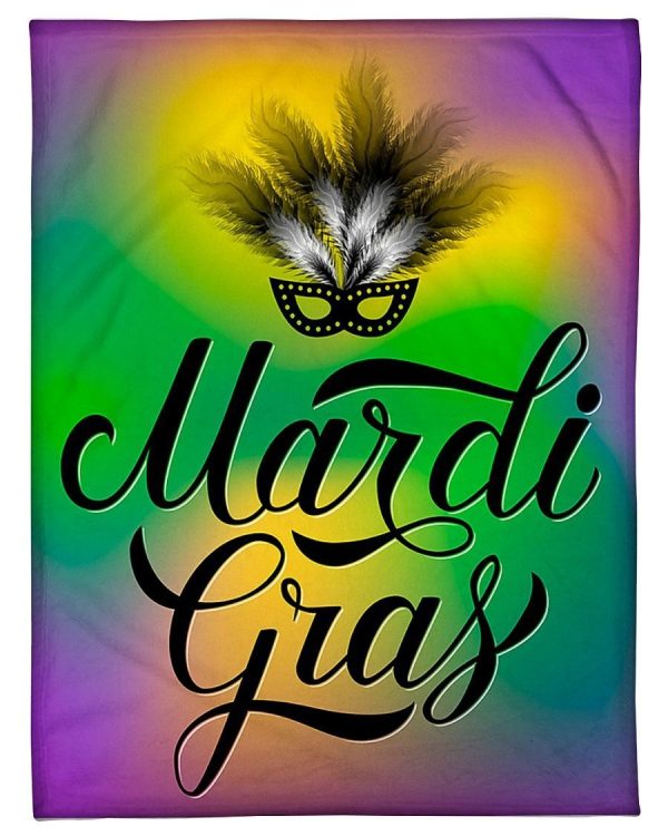 Mardi Gras Colorful Blanket