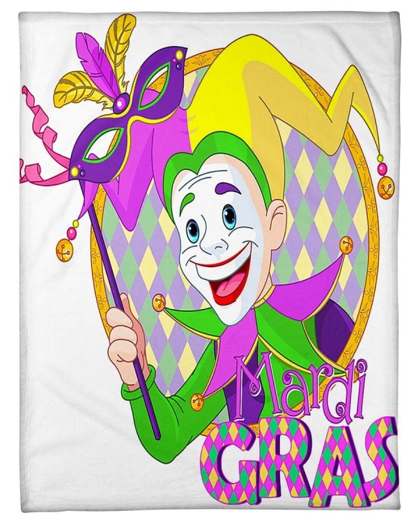 Mardi Gras Jester Blanket