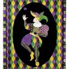 Mardi Gras Jester Parade On Street Blanket