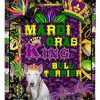 Mardi Gras King Bull Terrier Dog Blanket