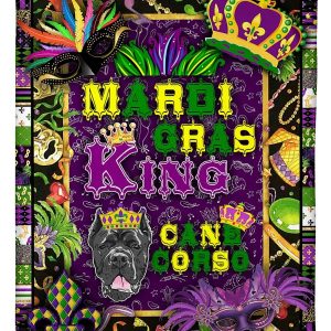 Mardi Gras King Cane Corso Blanket