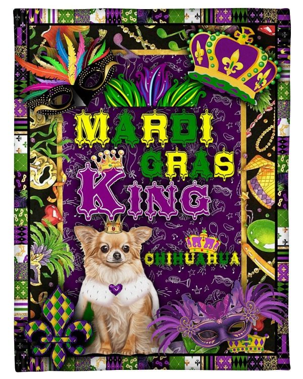 Mardi Gras King Chihuahua Blanket