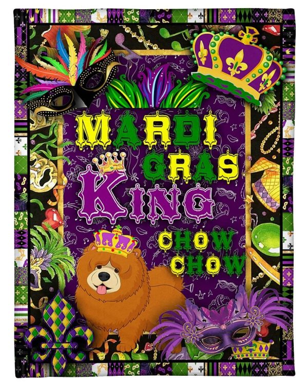 Mardi Gras King Chow Chow Blanket