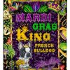 Mardi Gras King French Bulldog Blanket