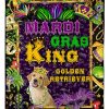 Mardi Gras King Golden Retriever Blanket