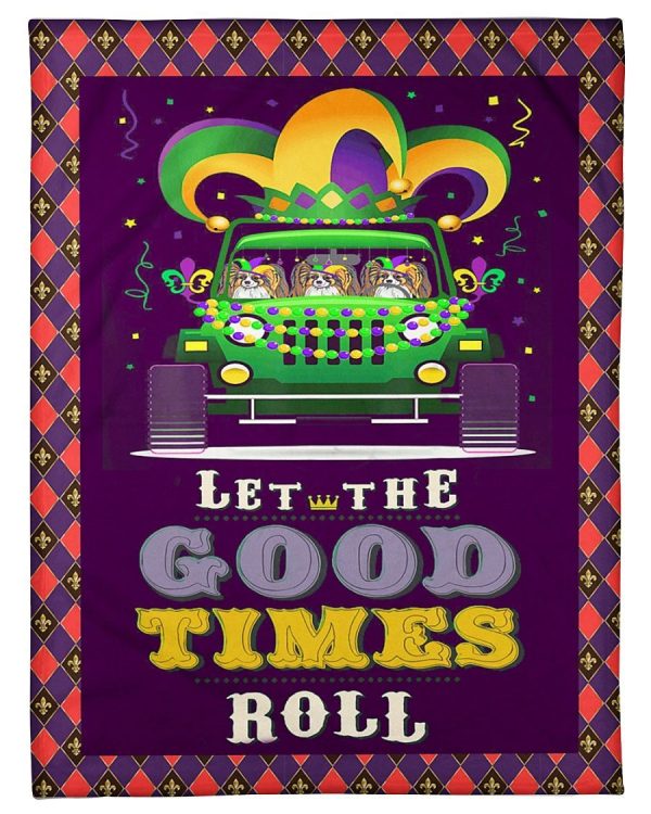 Mardi Gras Let The Good Time Roll Blanket