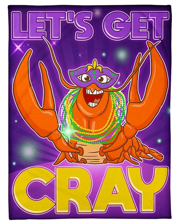 Mardi Gras Let’s Get Cray Blanket