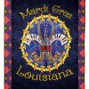 Mardi Gras Louisiana Saxophone Blanket