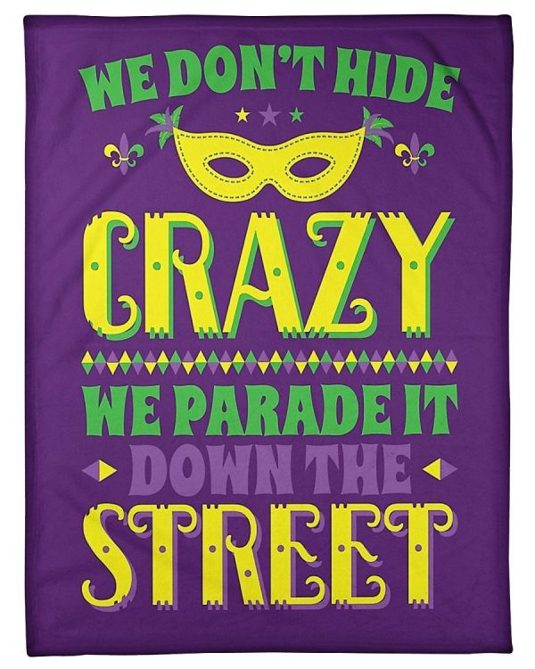 Mardi Gras Parade It Down The Street Blanket