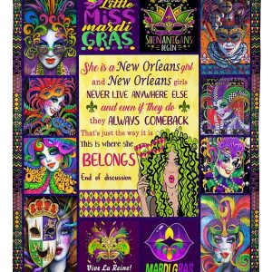 Mardi Gras She Is A New Orleans Girl Blanket