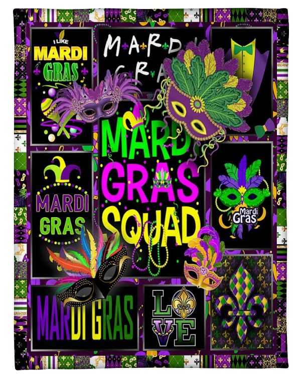 Mardi Gras Squad Blanket