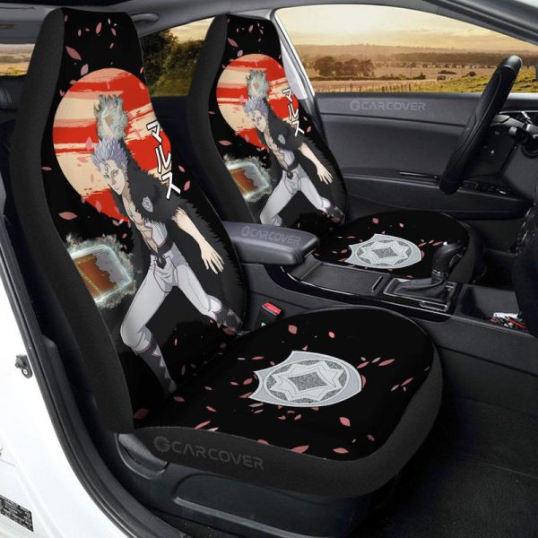 Mars Car Seat Covers Custom Black Clover Anime Car Accessories