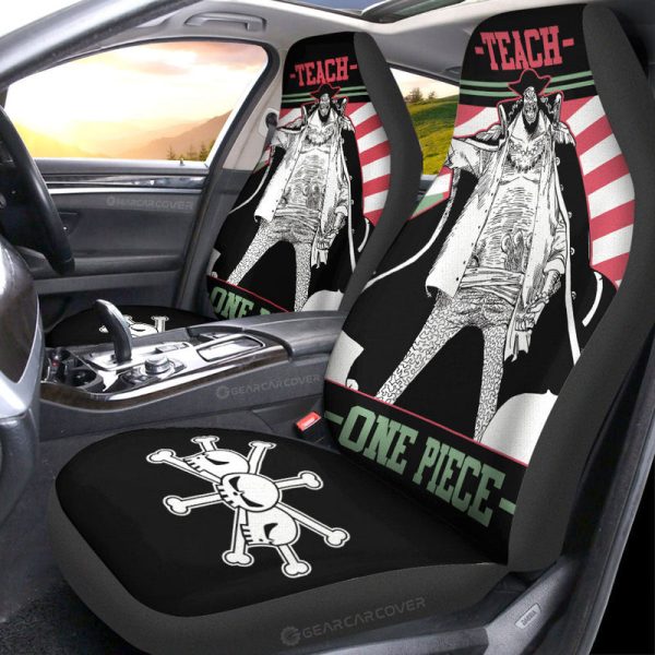 Marshall D Teach Blackbeard Car Seat Covers Custom One Piece Anime Car Accessories