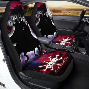 Marshall D. Teach Car Seat Covers Custom One Piece Anime Silhouette Style