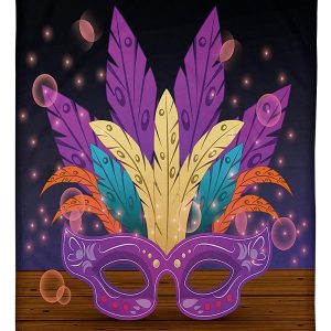 Mask Mardi Gras Blanket